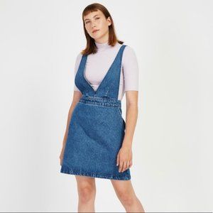 XS Frank & Oak Denim Pinafore Dress